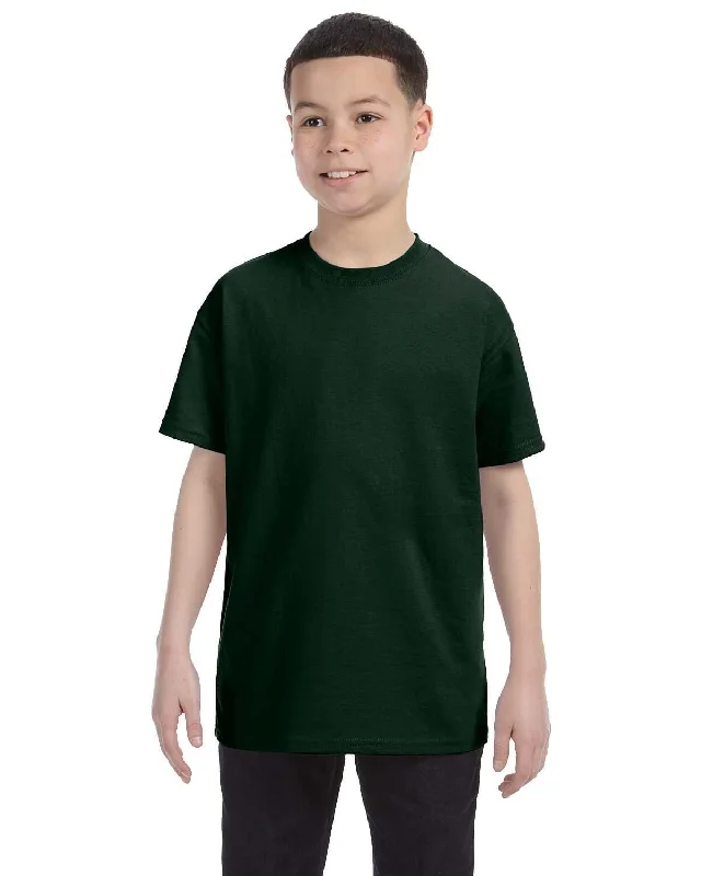 Stylish Ease Jerzees Youth Heavyweight 50/50 T-Shirt | Forest Green