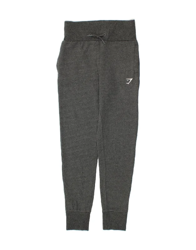Comfortable Jackets GYMSHARK Womens Tracksuit Trousers Joggers UK 14 Large Grey Cotton