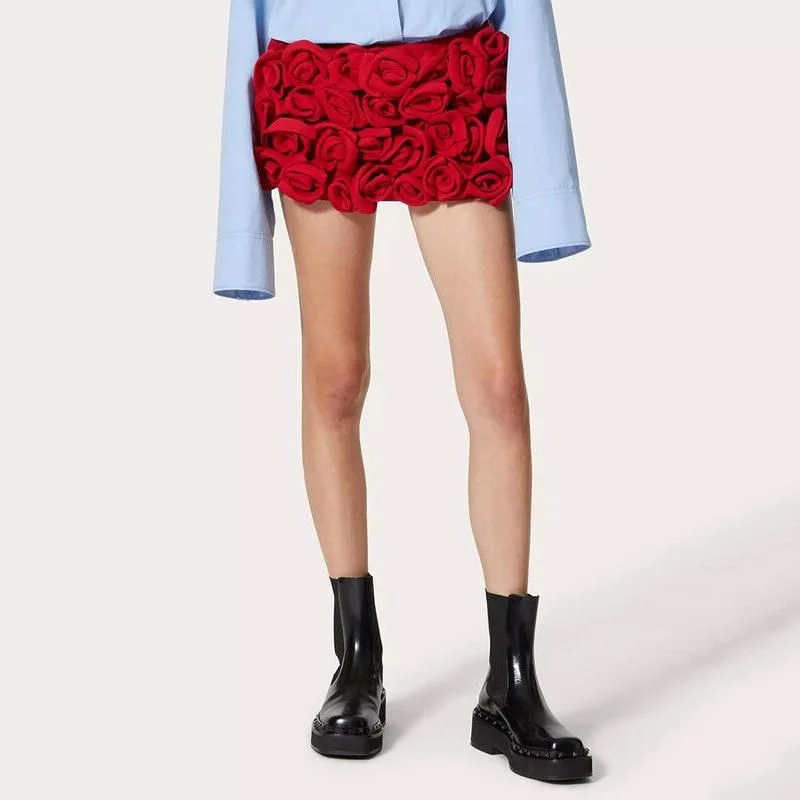 Versatile Style High Waist Patchwork Applique Slimming Shorts for Women