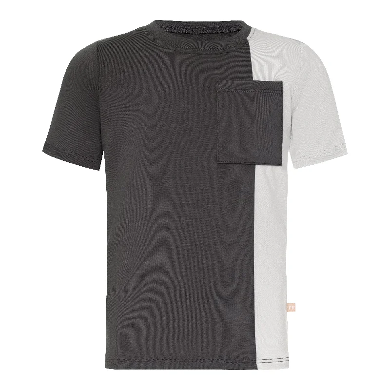 Comfortable Dresses Slate/Stone Colorblock T-Shirt