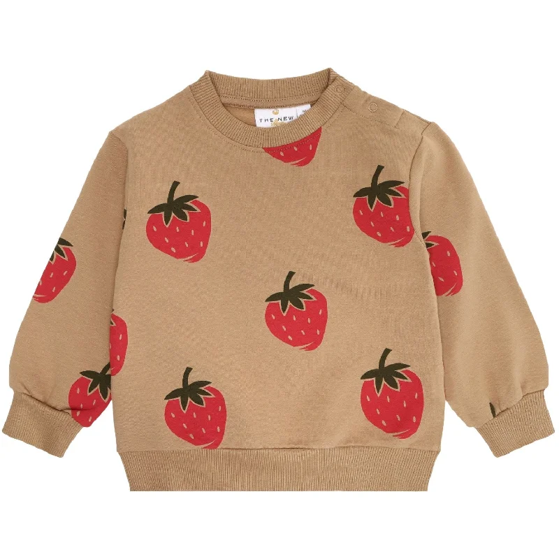 Cozy Chic THE NEW Siblings Tannin Big Strawberry AOP Lagora Sweatshirt