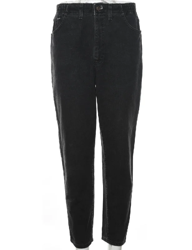 Casual Wear Black Lee Elastciated Jeans - W28 L28