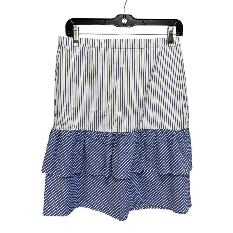Summer Comfort Skirt Midi By J. Crew In Striped Pattern, Size: 8
