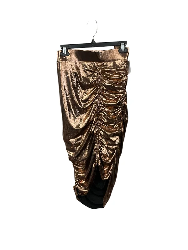 Fashionable Items Skirt Midi By Torrid In Bronze, Size: 3x