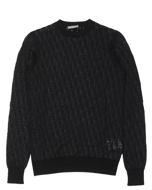 Comfy Chic Transparent Oblique Monogram Sweater