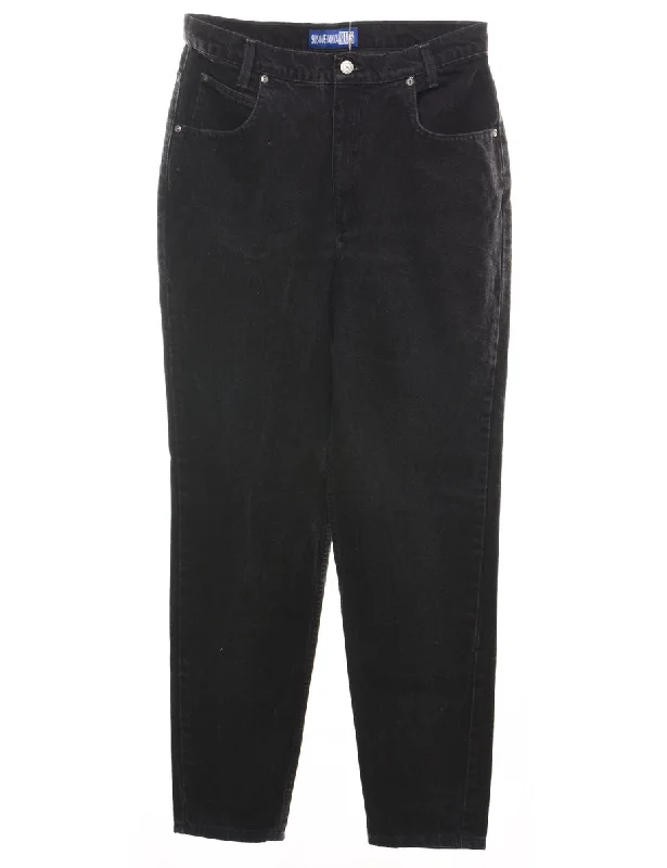 Comfortable Looks High Waist Black Tapered Jeans - W30 L30