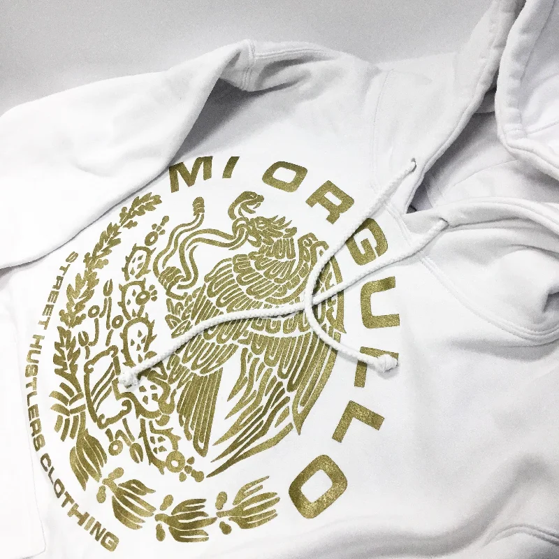 Relaxed Chic Mi Orgullo Hoodie (White/Gold)