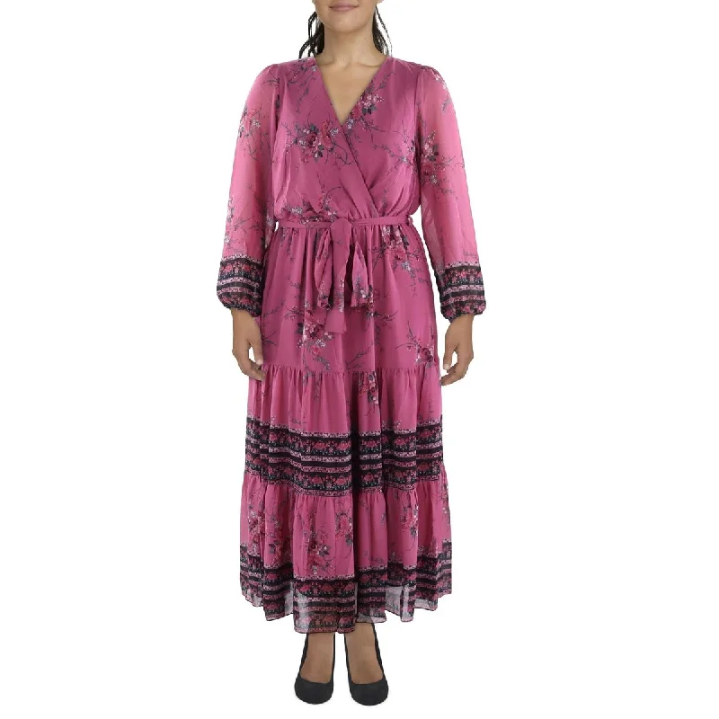 Stylish Comfort City Chic Womens Floral Long Maxi Dress