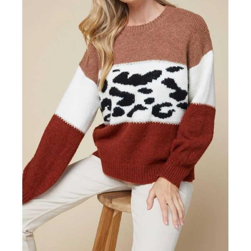 Cozy Fit Wear Entro - Color Block Sweater