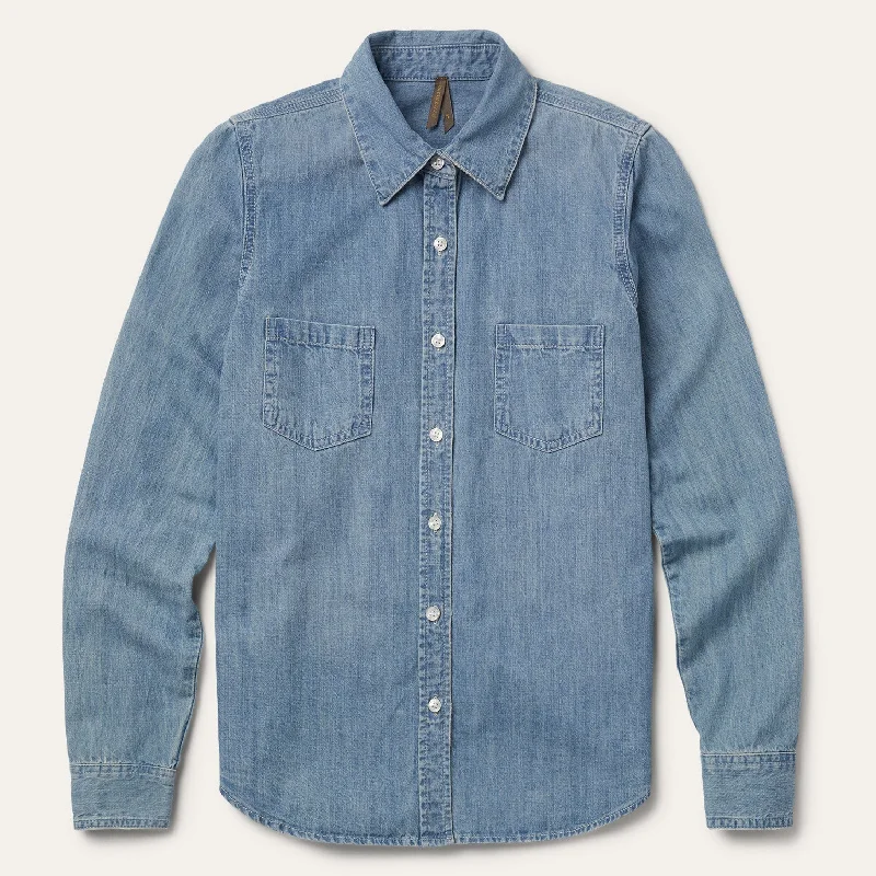 All-Day Wear Long-Sleeved Denim Shirt