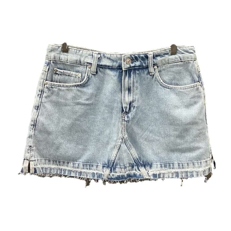 Simple Style Skirt Designer By Paige In Blue Denim, Size: 6