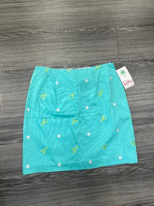 Exclusive Customization Skirt Mini & Short By Lilly Pulitzer In Teal, Size: 10
