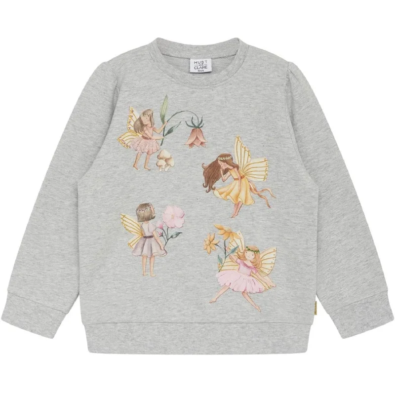 Fashion Comfort Hust & Claire Pearl Grey Melange Saria Crewneck