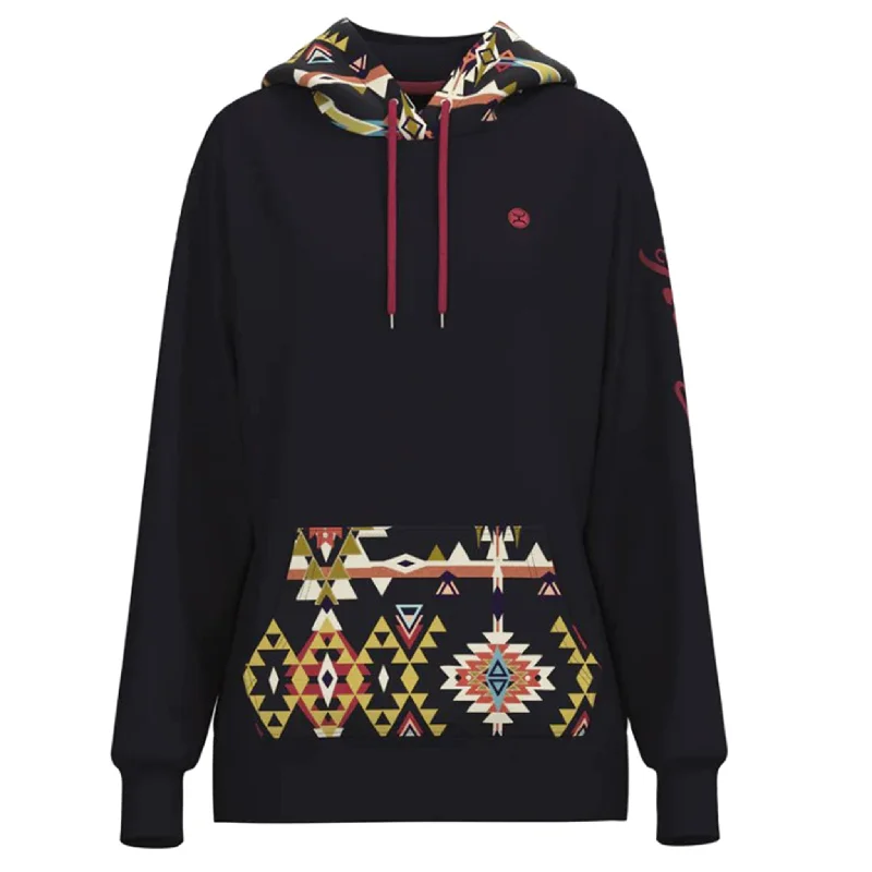 Trendy Looks Hooey Women's Navy Aztec Hoodie