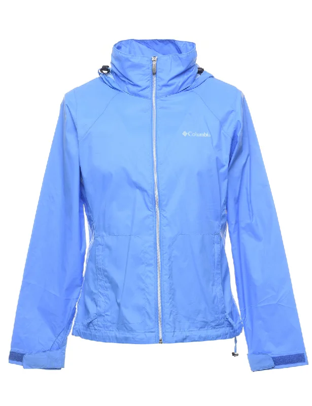 Modern Chic Columbia Hooded Blue Classic Nylon Jacket - S