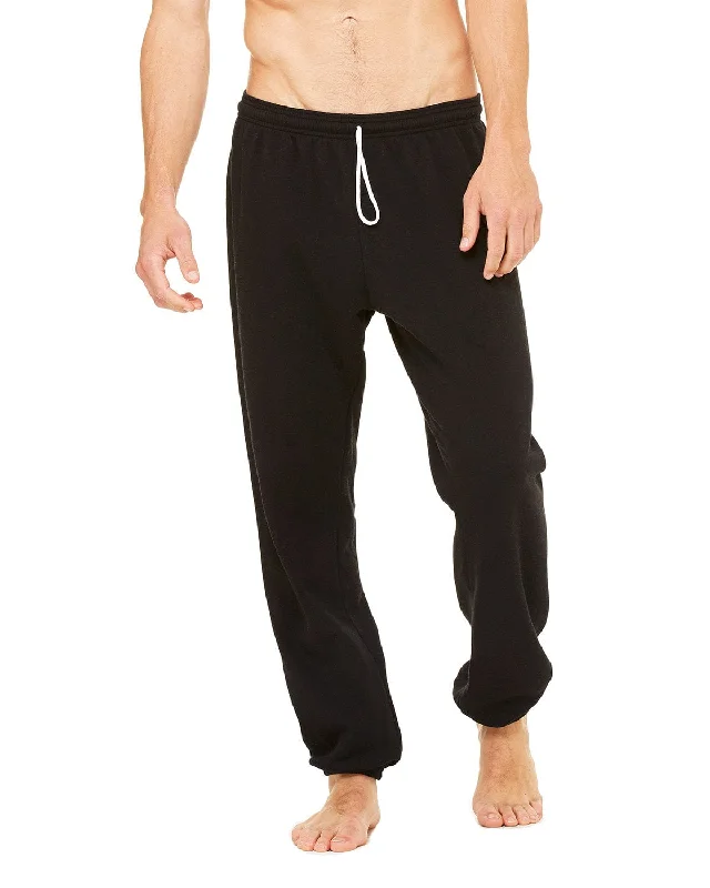 Sporty Elegance Bella+Canvas Unisex Sponge Fleece Long Scrunch Pant | Black