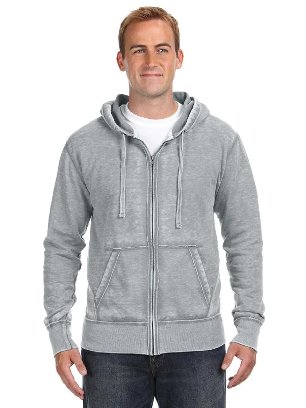 Effortless Comfort J America Vintage Zen Full-Zip Fleece Hoodie