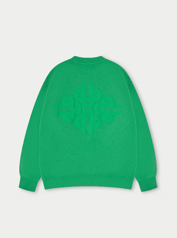 Warm Comfort EMBLEM OVERSIZED SWEATSHIRT - WASHED GREEN