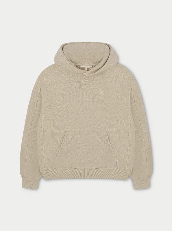 Fashion Must-have LAUNDERED CLASSICS SEAM DETAIL HOODIE - BEIGE