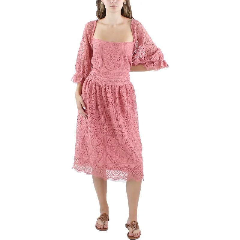 Easygoing Style City Chic Womens Plus Lace Long Maxi Dress