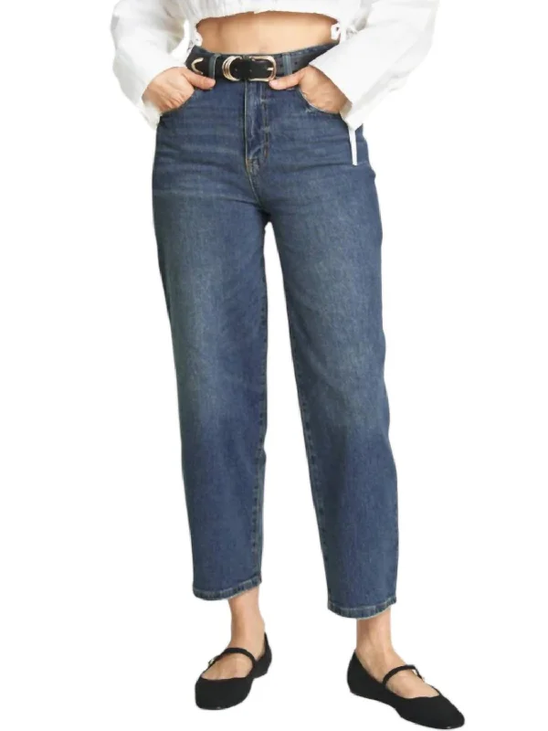 Soft Looks Logan Barrel Jeans In Blue