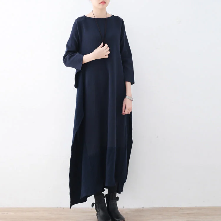 All-Day Comfort boutique bark blue sweater dresses plus size clothing sweater women side open fall dresses faux two pieces All-Day Comfort boutique bark blue sweater dresses plus size clothing sweater women side open fall dresses faux two pieces
