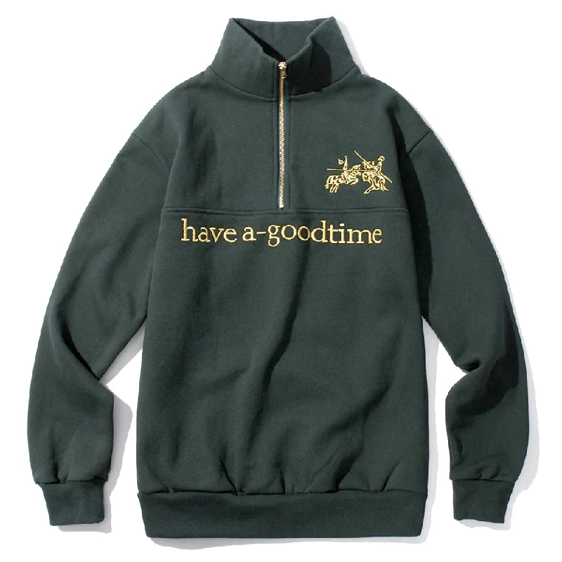 Relaxed Fit Faber Half Zip Crewneck