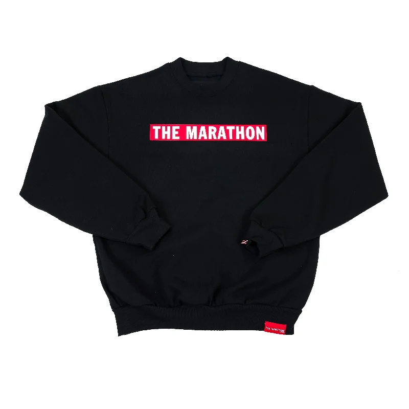 Effortless Dressing Limited Edition Marathon Bar Crewneck - Black