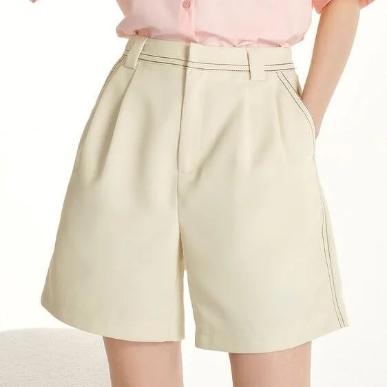 Design Must-have Summer Chic High Waist Wide Leg Shorts for Women