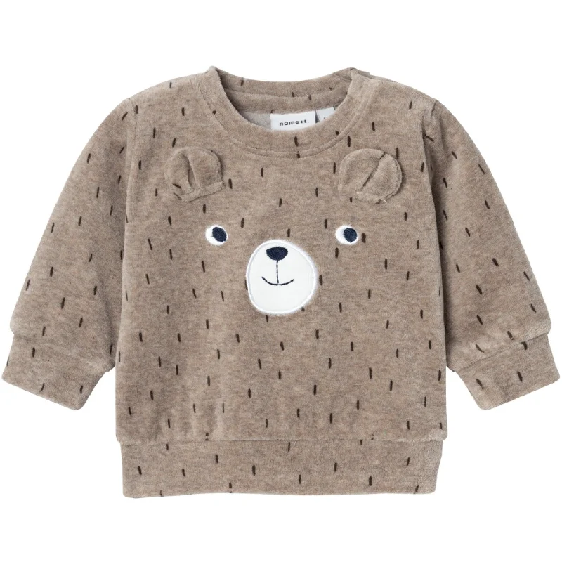 Cozy Fit Name It Weathered Teak Nalwin Velour Sweatshirt