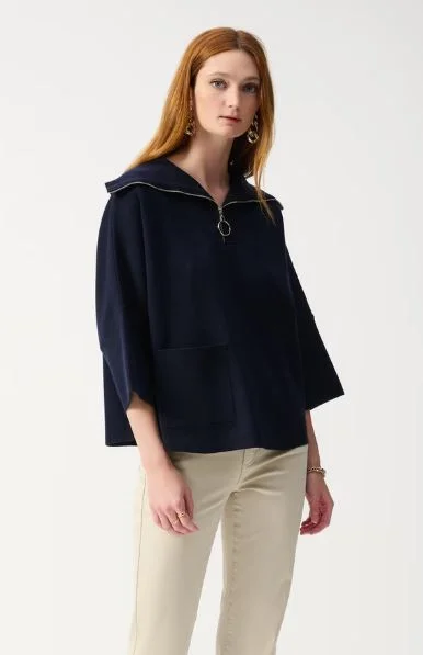 Design Must-have Joseph Ribkoff Oversized Cutaway Dolman Top Style 243954 Midnight Navy