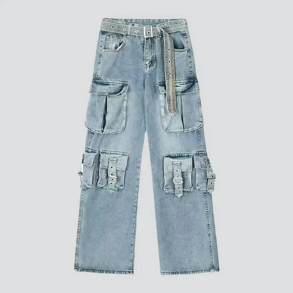 Versatile Wear Sanded women's voluminous jeans