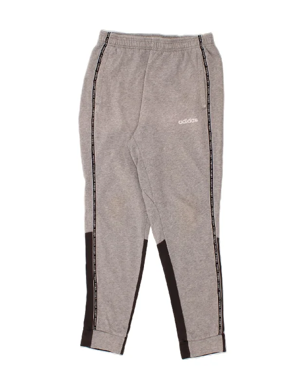 Comfortable Fashion ADIDAS Womens Graphic Tracksuit Trousers Joggers UK 12 Medium Grey