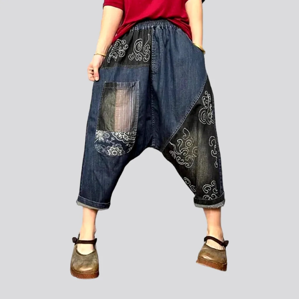 Chic Outfits Harem baggy denim pants for ladies