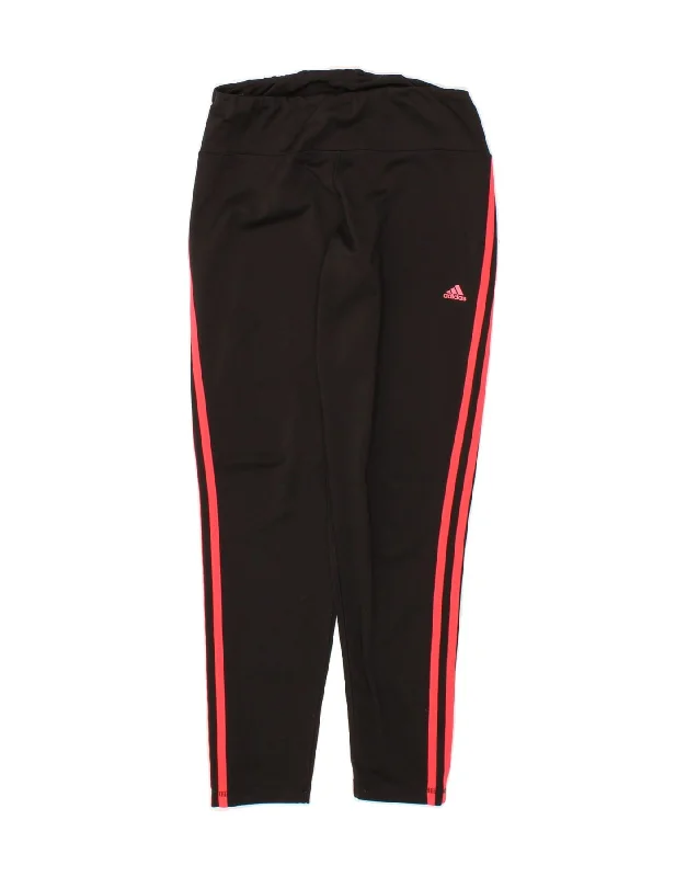 Advanced Design ADIDAS Womens Climalite Tracksuit Trousers UK 14 Large Black Polyester