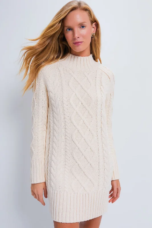 Warm Comfort Cream Whistler Sweater Dress