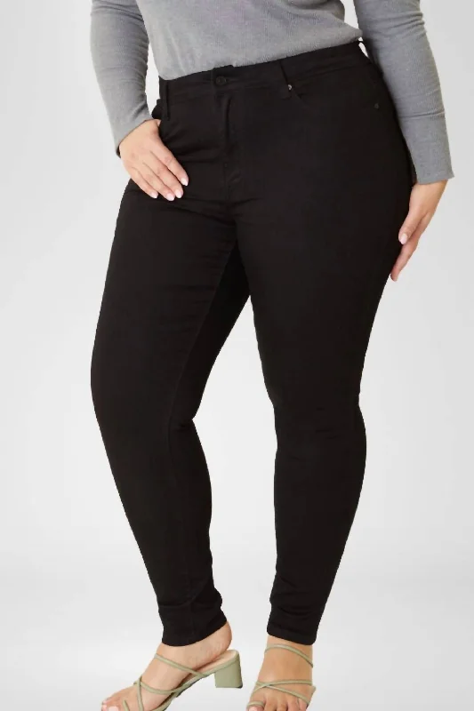 Smart Comfort Plus High Rise Skinny Jeans In Black