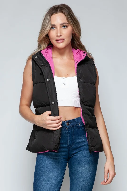 Daily Comfort Snobbish Snap and Zip Closure Hooded Vest