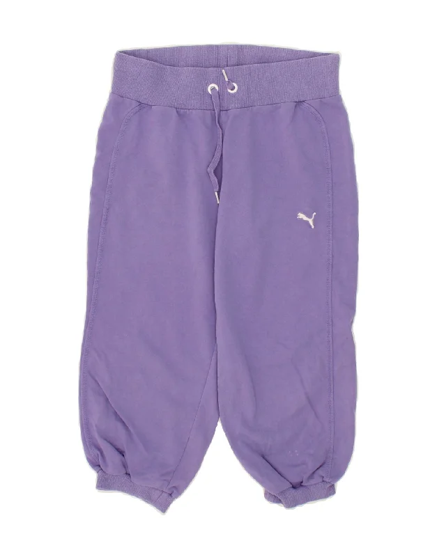Chic Relaxation PUMA Womens Capri Tracksuit Trousers Joggers UK 10 Small  Purple