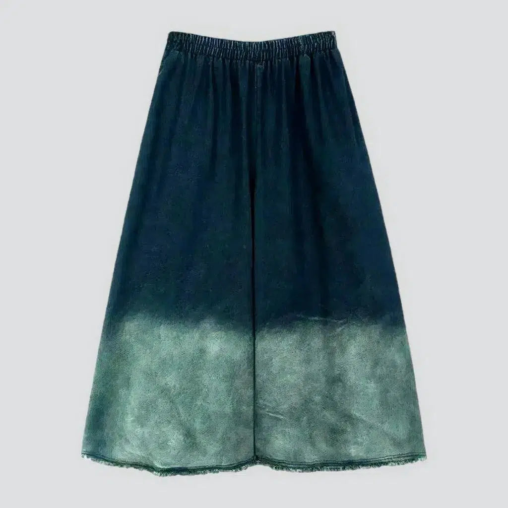 Lounge Chic Culottes women's raw-hem jeans