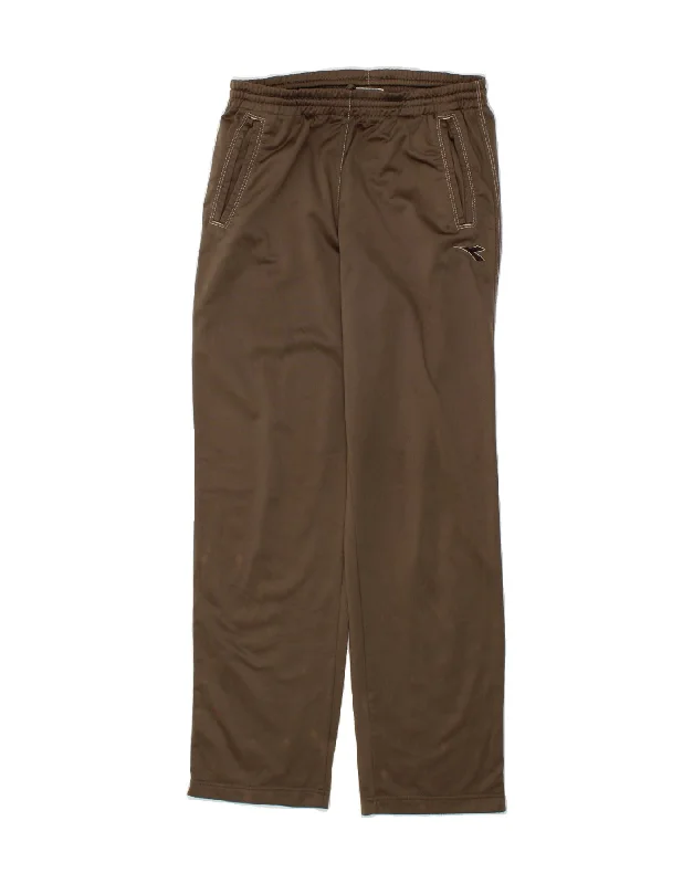 Cozy Shirts DIADORA Womens Tracksuit Trousers UK 10 Small  Brown Polyester