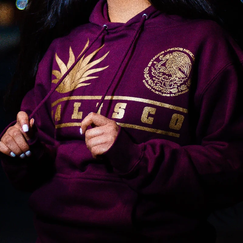 Easygoing Style JALISCO AGAVE CLASSIC MAROON HOODIE