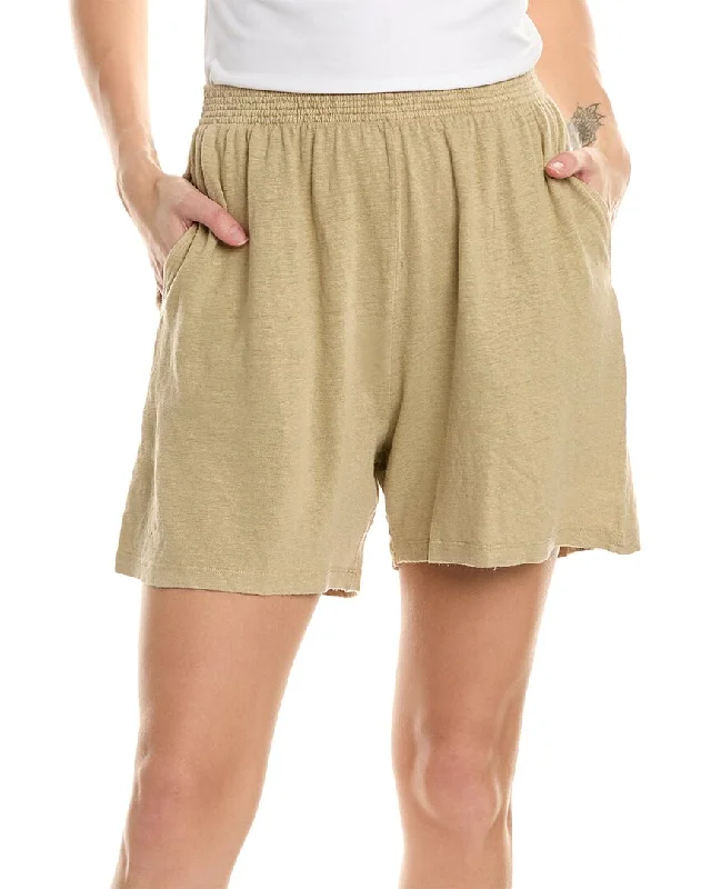 Casual Elegance Majestic Filatures Stretch Hand-Dye Linen-Blend Short