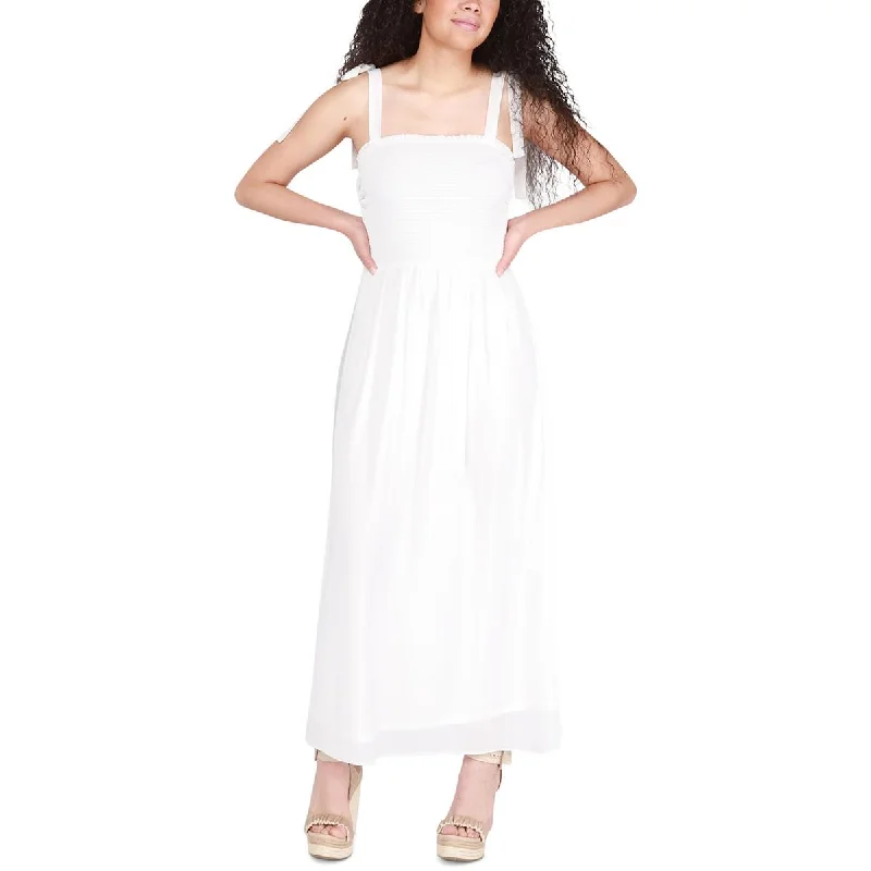 Elegant Wear Black Tape_ Womens Chiffon Maxi Dress