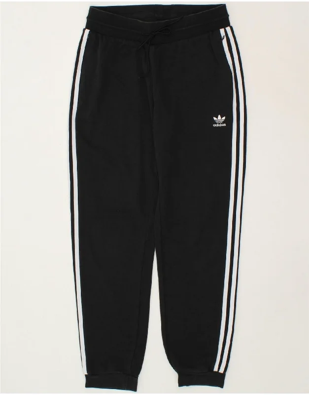Versatile Style ADIDAS Womens Tracksuit Trousers Joggers UK 12 Medium Black
