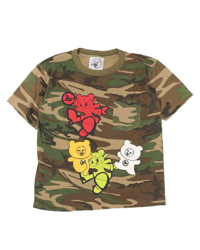 Soft Touch Born From Pain Aphex Twin Bears Camouflage T-Shirt