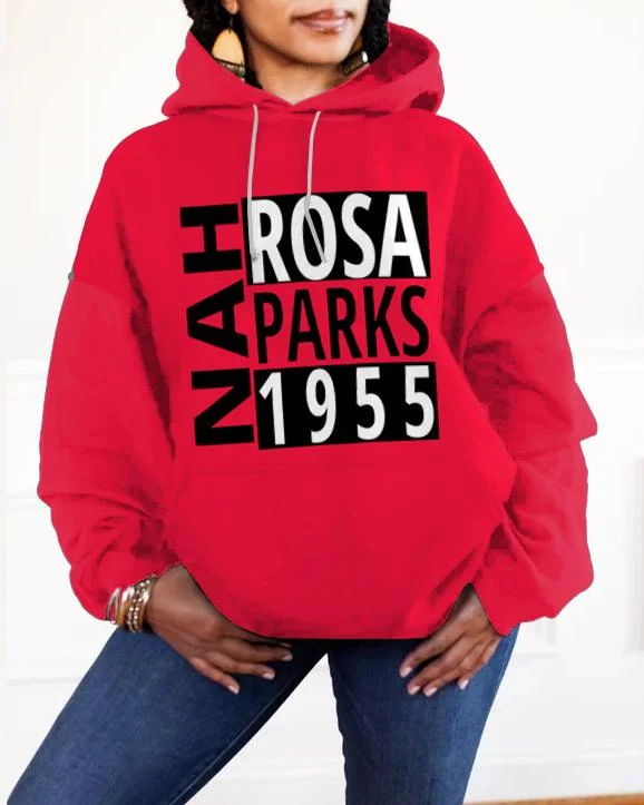 Minimal Comfort Nah Rosa Parks 1955 Long-sleeved Hoodie