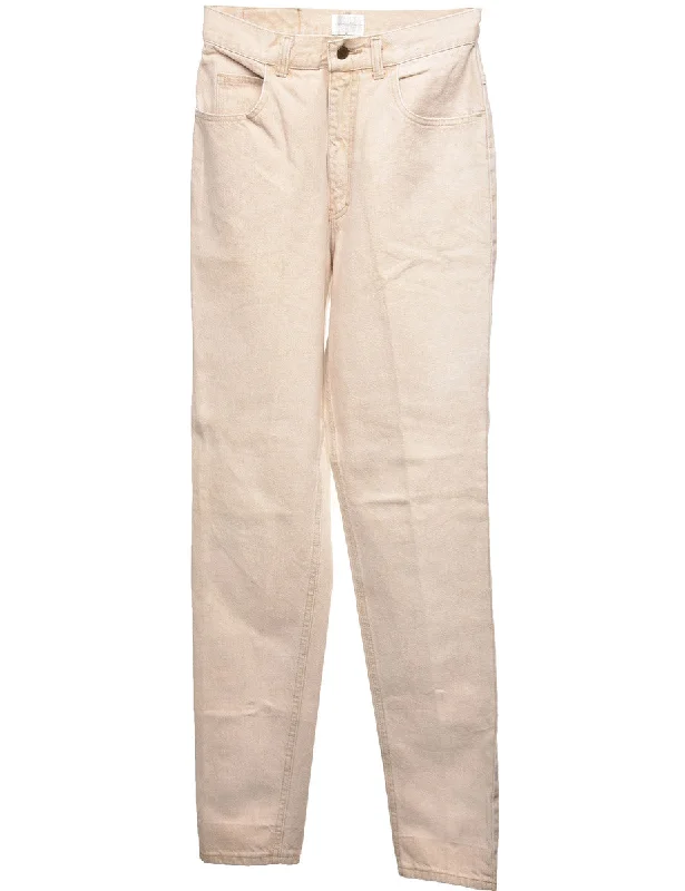 Layered Style Light Brown Straight Fit Jeans - W26 L33