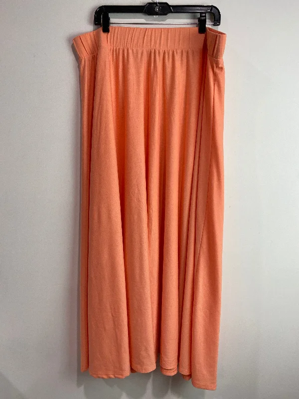 Cozy Layers Skirt Maxi By Cato In Peach, Size: 22