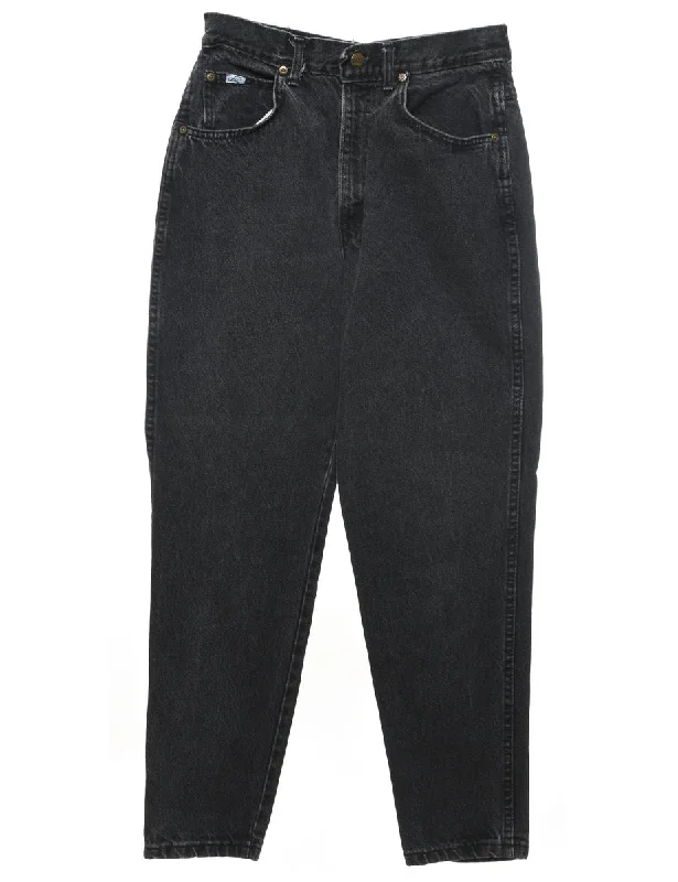 Urban Chic High Waist Black Tapered Jeans - W26 L27